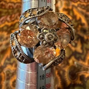 Vintage sterling silver marcasite ring